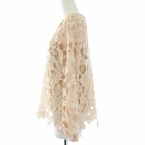 Grace Class カットソー 総レース 長袖 インナーキャミ付き 36 S ピンク