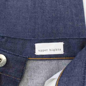 upper hights THE TAYLOR デニムパンツ ダメージ加工 ジップフライ ストレート 23 ネイビー