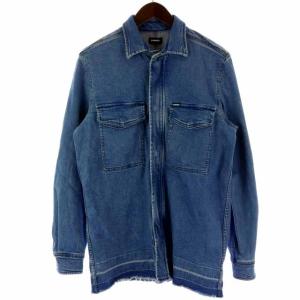 デニムジャケット ジップアップ S インディゴ 青 ブルー