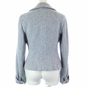 ARMANI COLLEZIONI テーラードジャケット ツイード 40 ライトブルー