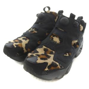 Reebok INSTAPUMP FURY ANIMAL スニーカー レオパード柄 26cm ブラック