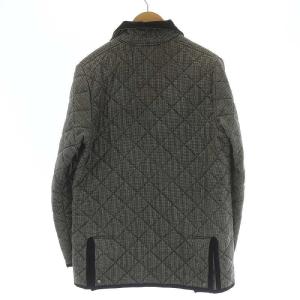 MACKINTOSH ロロピアーナ ステンカラーコート キルティング 千鳥柄 ウール カシミヤ混 38 M ブラック