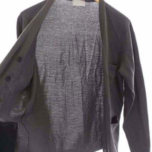 MARGARET HOWELL JOHN SMEDLEY カーディガン ニット ウール Vネック 長袖 M グレー