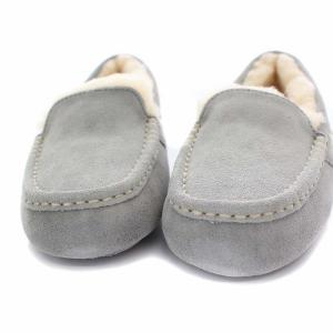UGG australia 1106878 ANSLEY モカシン ムートン シューズ US8 グレー
