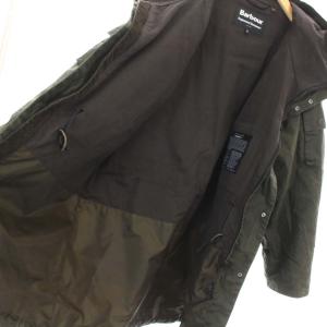 Barbour ENGINEERED GARMENTS ZIP PARKA オイルドジャケット S カーキ