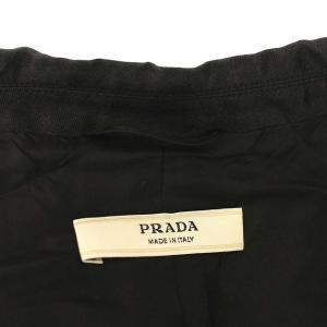 PRADA テーラードジャケット パフスリーブ 七分袖 シルク混 42 ブラック