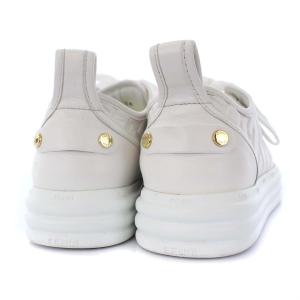 FENDI 8E8017 Risa スニーカー ズッカ柄 レザー 38 ホワイト
