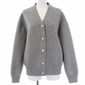 20AW 12Gダブルフェイス カーディガン S グレー