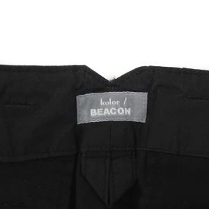 kolor BEACON 22SS コーティング加工パッカリングパンツ 22SBM-P11135 M 黒