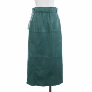 Diagram GRACE CONTINENTAL 19AW エコレザー タイトスカート ロング ミモレ丈 ベルト フェイクレザー 36 S ブルー
