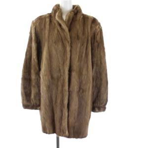 銀サガ ブルーアイリス ファーコート ハーフ 15 ブラウン