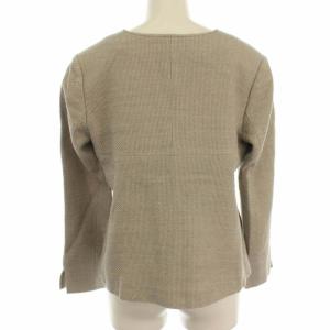 Paul Stuart 18AW ノーカラージャケット 総裏地 ショート丈 フォーマル ノーベント 6 グレージュ