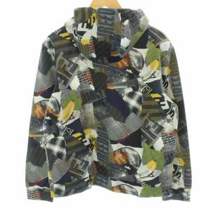 FENDI プルオーバー 長袖 パッチワーク ズッカ柄 総柄 46 グレー 黒 緑