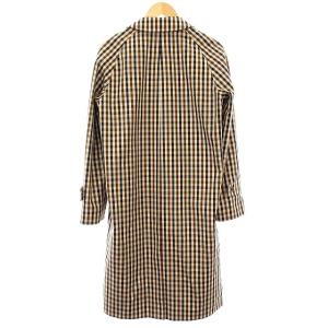 Aquascutum バルマカーンコート チェック 34 ブラウン ネイビー
