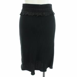Christian Dior スカート タイト ひざ丈 36 S-M ブラック