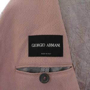 GIORGIO ARMANI テーラードジャケット ダブルボタン コットン 50 ピンク