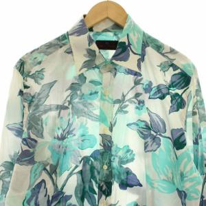 ETRO 花柄長袖シャツ XXL グリーン