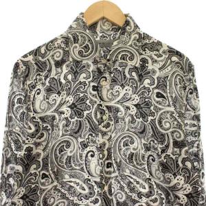 ETRO ペイズリー柄長袖シャツ 42 ブラック
