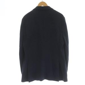 ETRO テーラードジャケット シングル 2B 総柄 コットン 54 ネイビー マルチカラー