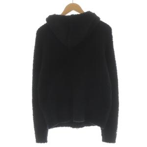 BAREFOOT DREAMS Ron Herman ボアパーカー ジャケット フリース ジップアップ 長袖 ロゴ S ブラック