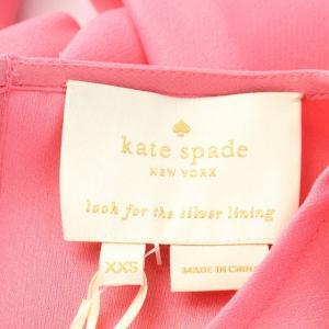 kate spade new york ワンピース ひざ丈 フリル ノースリーブ XXS ピンク