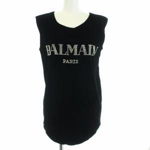 10 CORSO COMO SEOUL カットソー タンクトップ ノースリーブ ロゴ ベロア ストーン 34 S