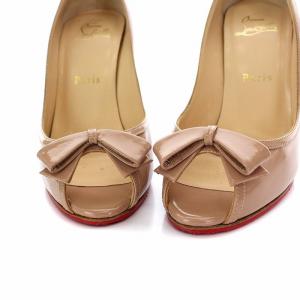 Christian Louboutin MILADY 100 PATENT パンプス パテントレザー 23.5cm ピンクベージュ
