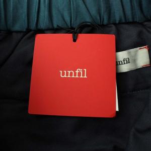 unfil テーパードパンツ イージー リボン コットン 3 グリーン