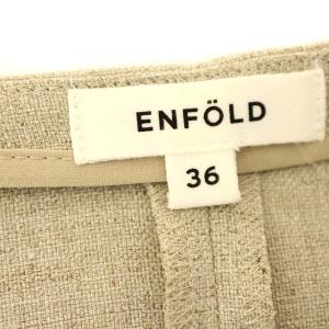 ENFOLD 19SS ワンピース ノースリーブ リネンライク 36 グレー