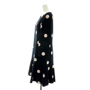 kate spade new york ひざ丈ドットワンピース 4 ネイビー