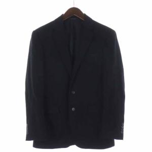 イタリア製 テーラードジャケット ウール 38 S 黒 ブラック