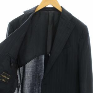 Gabriele Pasini ストライプテーラードジャケット 48 ネイビー