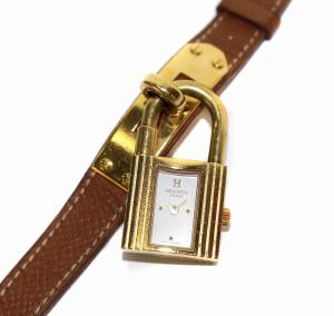 ケリーウォッチ A刻印 腕時計 クォーツ レザー ブラウン