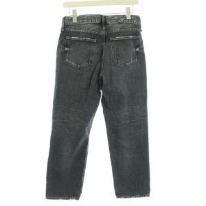 upper hights THE HERS デニム パンツ ジーンズ クロップド USED加工 W25 M 黒 ブラック