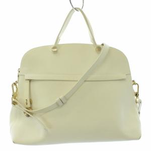 FURLA PIPER ハンドバッグ トートバッグ ショルダーバッグ 2way レザー ホワイト