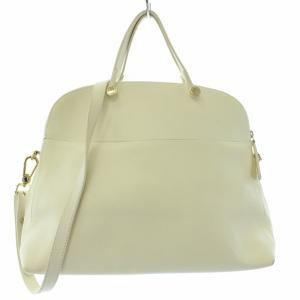 FURLA PIPER ハンドバッグ トートバッグ ショルダーバッグ 2way レザー ホワイト