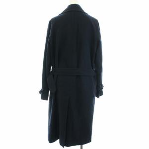 MARGARET HOWELL ロングコート アウター ウール ベルト 2 ネイビー