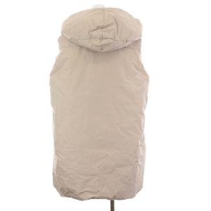 Drawer 21AW フーデッドダウンベスト 比翼ボタン ベージュ