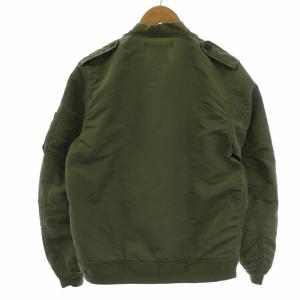 REMI RELIEF MA-1 ブルゾン ミリタリージャケット ジップアップ ナイロン コットン S カーキ