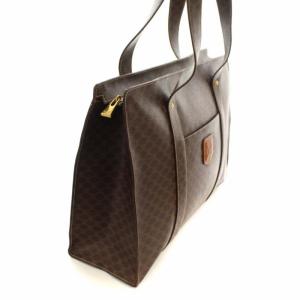 CELINE ヴィンテージ マカダム柄 トートバッグ MC97 茶