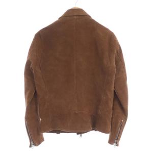 BEAUTY&YOUTH UNITED ARROWS ダブル ライダースジャケット ジップアップ スエード カウレザー M ブラウン
