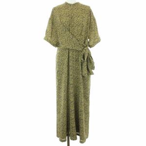 21SS 田中みな実コラボ サークルフラワーワンピース M 黄紺