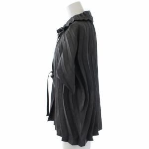 me ISSEY MIYAKE 20SS WAVE PLEATS プリーツブラウス リボン グレー