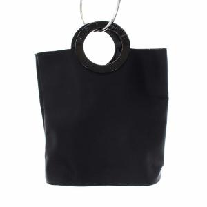 CELINE ロゴサークル ミニ ハンドバッグ ナイロン ブラック