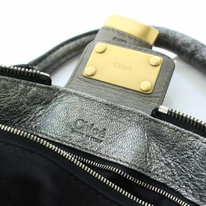 Chloe パディントン トートバッグ ハンドバッグ レザー シルバー