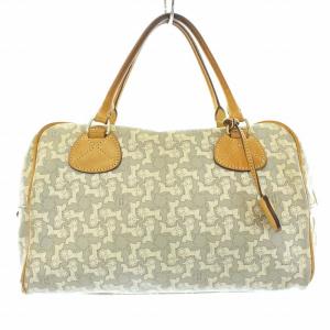 ボストンバッグ サルキー プリント 馬車柄 総柄 グレー