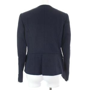 Paul Stuart スーツ セットアップ 上下 ノーカラージャケット スカート ひざ丈 6 M ネイビー