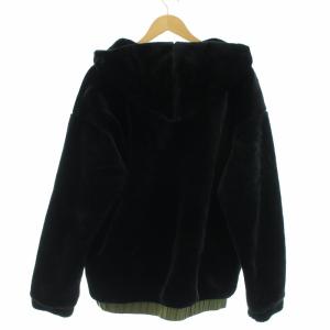UGG australia RTW KAIRO FAUX FUR JACKET パーカー ボア 内側ロゴ柄 M ブラック カーキ