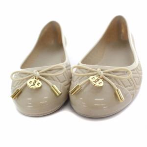 TORY BURCH リボンフラットシューズ  6 グレージュ