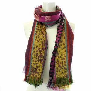 ETRO ストール マフラー シルク混 総柄 マルチカラー